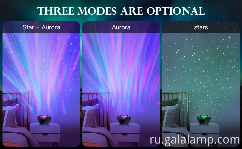Aurora Star Projector Galaxy Projector Lights для спальни, Wi -Fi Heampula Proctor Proctor Night Light с музыкальной динамикой